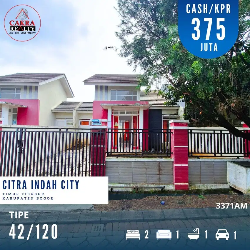 3371.Rumah Murah Luas 120m2 Citra Indah Jonggol Cileungsi Bogor