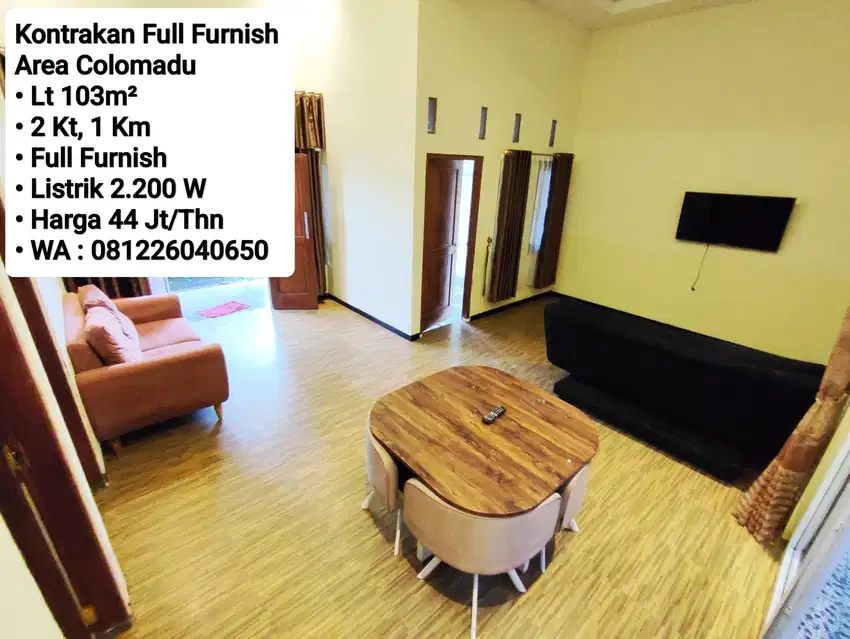 Sewa Rumah Area Colomadu Include Furnish Dekat Alana, UMS, Manahan