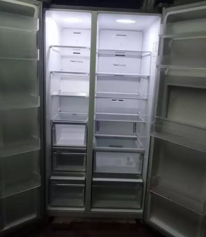 KULKAS SAMSUNG SIDE BY SIDE TUMPPER GLLASS