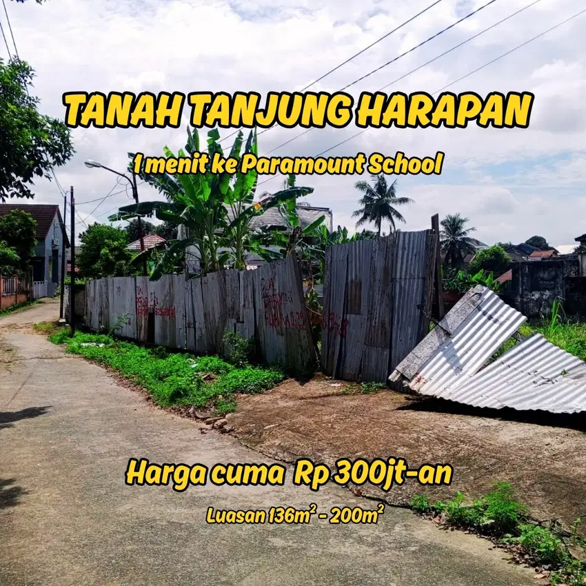 Tanah Kenten Tanjung Harapan dekat Paramount dan Al Azhar Kenten