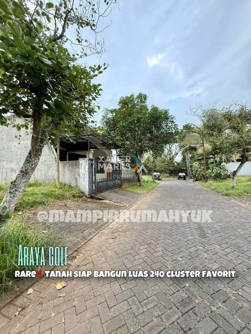 Tanah Siap bangun di Araya Golf Malang