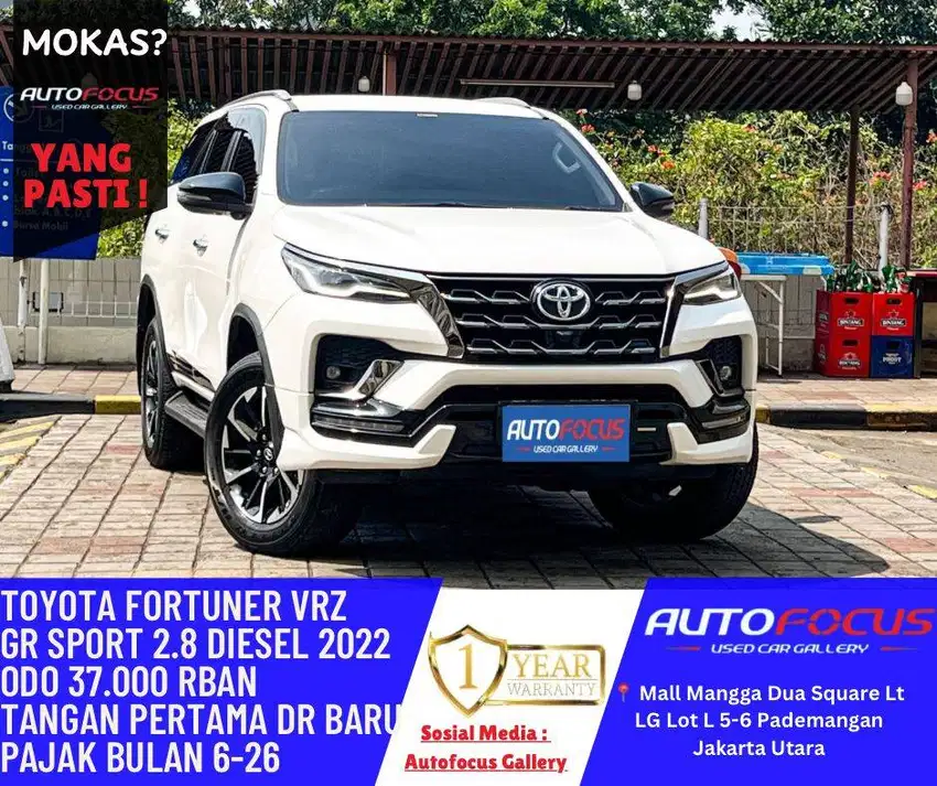 Toyota Fortuner 2.8 VRZ GR Sport Diesel AT 2022 Putih Metalik