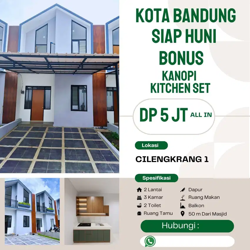 Hanya 3 Unit Rumah 2 Lt di cilengkrang dkt panyileukan gedebage bdg