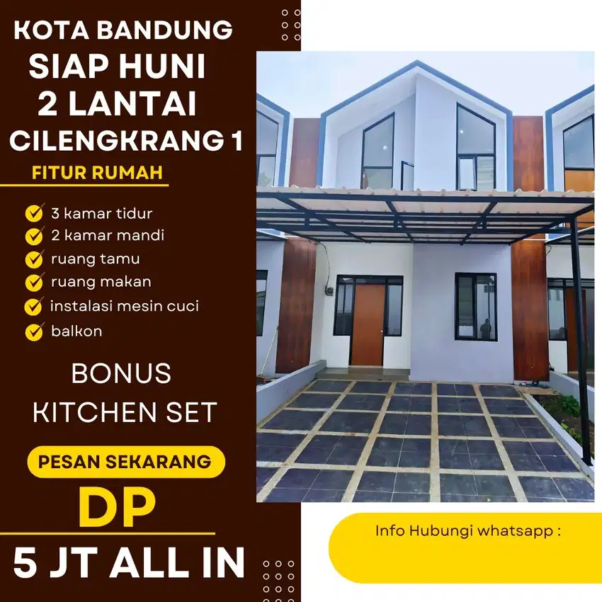 Readystock Rumah 2Lt di cilengkrang 1 dkt jln Utama Ah Nasution Cibiru