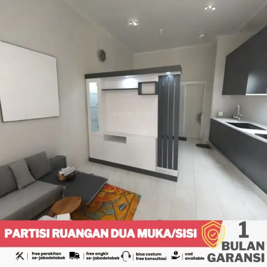 Lemari partisi ruangan dua muka/sisi minimalis-Penyekat/sekat ruangan