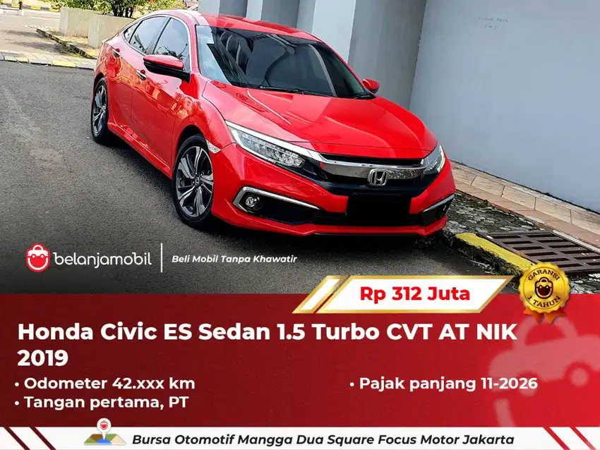 [ PAJAK PANJANG ] Honda Civic ES Sedan 1.5 TC Turbo CVT AT 2019/2020