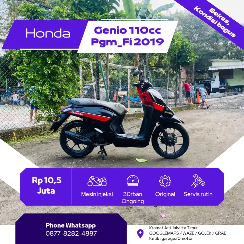 Honda Genio 110cc Pgm_Fi Esp tahun 2019 Pajak Hidup