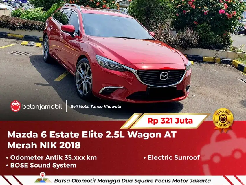 [ LOW KM ] Mazda 6 Mazda6 Estate Elite 2.5L Wagon AT Merah 2018/2019