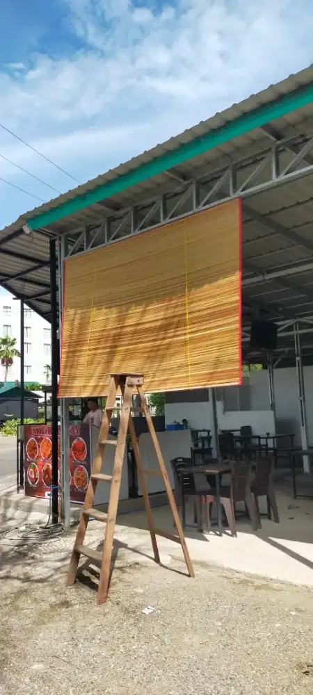 tirai rumbia tangga lipat kursi bambu dll