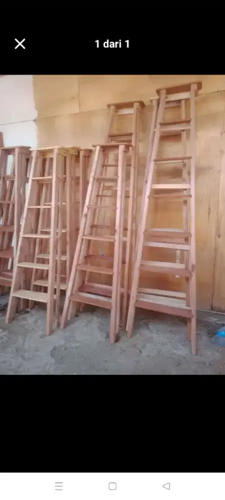 tangga lipat tirai rumbia kursi bambu dll