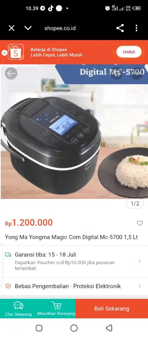Rice cooker Yong ma