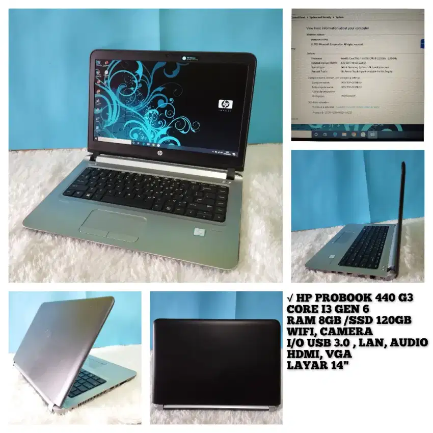 Laptop HP 440G3 i3 Gen 6 Slim, Dual Disk, Murah, Bergaransi