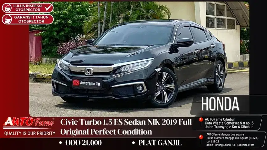 ODO 21RB Honda Civic Turbo 1.5 ES 2019
