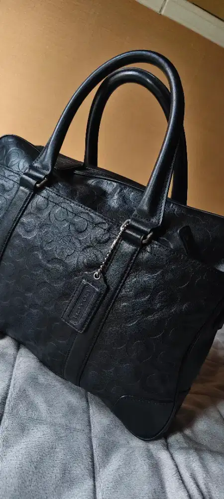 Tas coach brief case leather