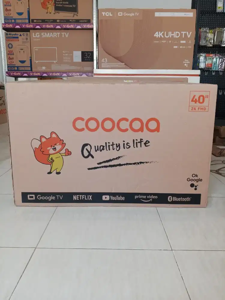 Tv 40 in google coocaa WiFi Netflix bluetooth