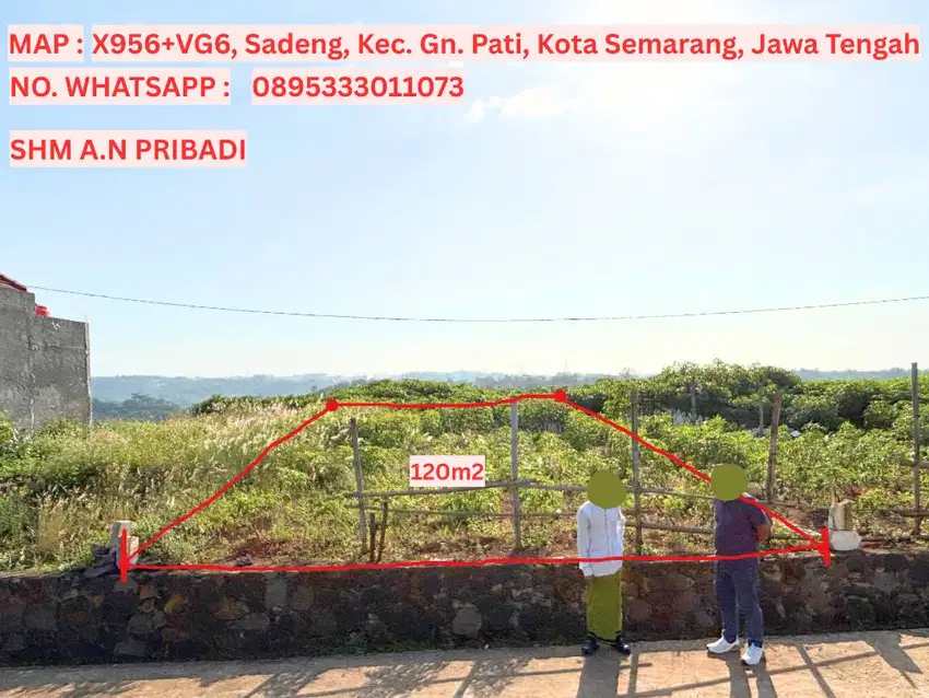 JUAL TANAH 120m2 MURAH SIAP DI BANGUN