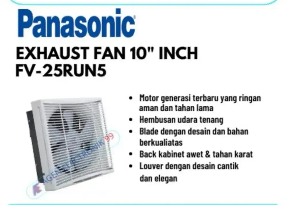 Panasonic Exhaust Fan Wall / Tembok 10 inch FV-25RUN5