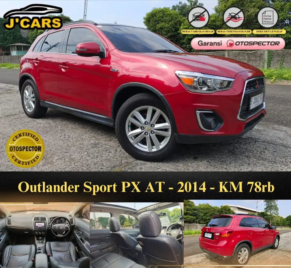 [KM 78rb] Mitsubishi Outlander Sport PX AT 2014 Automatic Ringan Murah