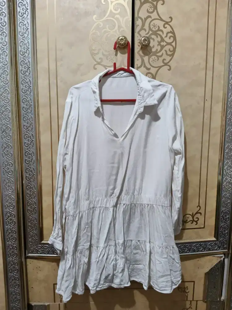 Baju blouse atasan putih oversize