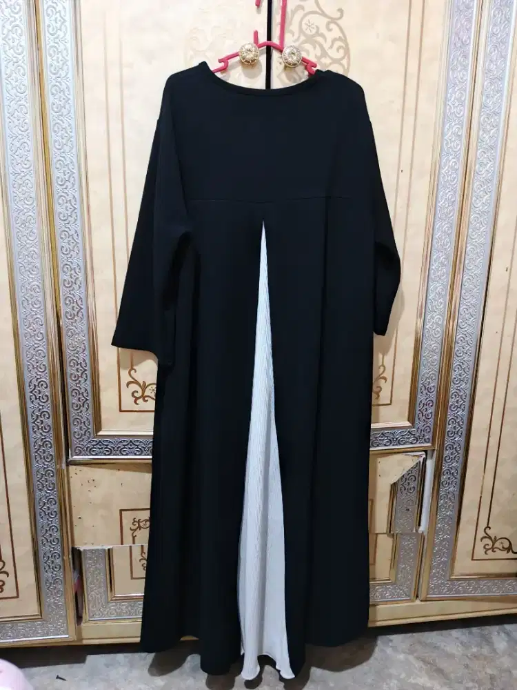 Dress/ gamis hitam kombinasi oversize