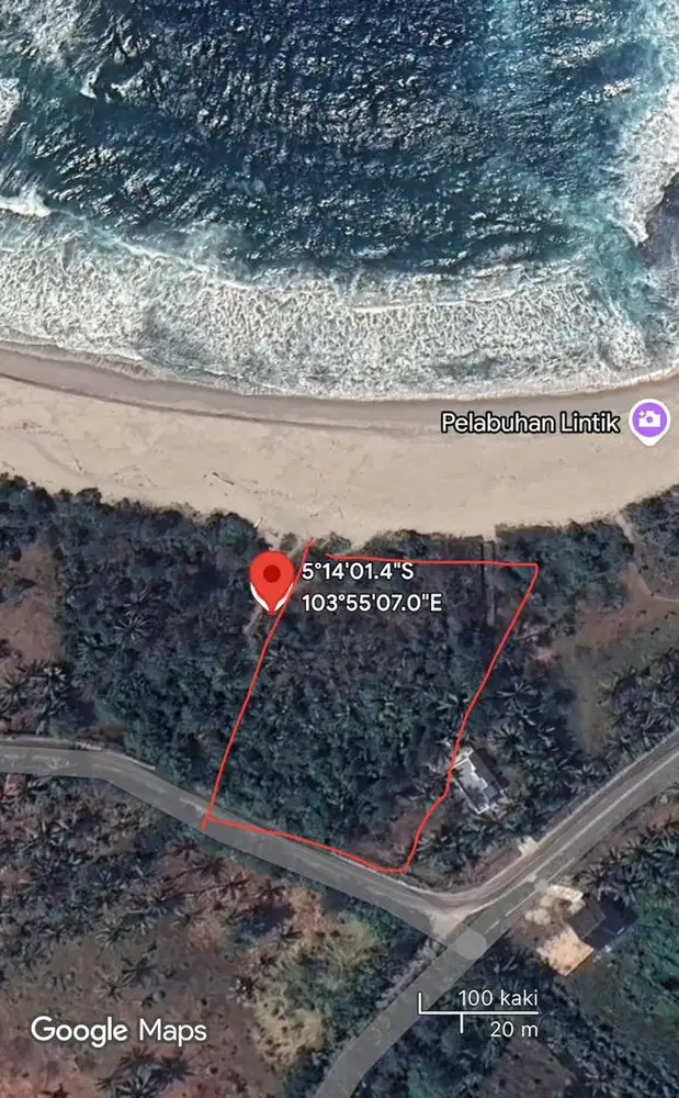 DIJUAL MURAH TANAH VIEW PANTAI DI JLN WISATA MANDIRI, Desa Lintik KRUI