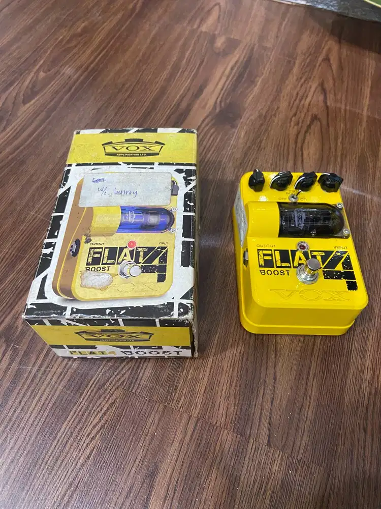Vox Flat 4 Boost Tube Booster Overdrive Pedal NOS