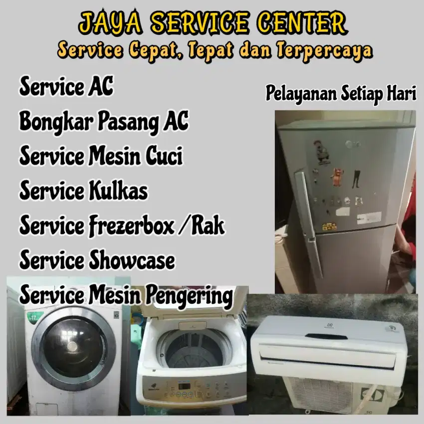 Service Kulkas Frezer Bongkar Pasang AC Servis AC Mesin Cuci Genteng