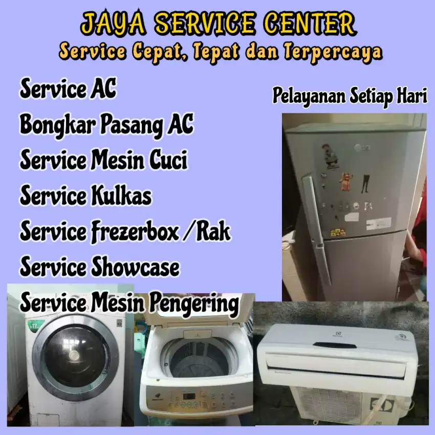 Service Kulkas Frezer Bongkar Pasang AC Servis AC Mesin Cuci Gayungan