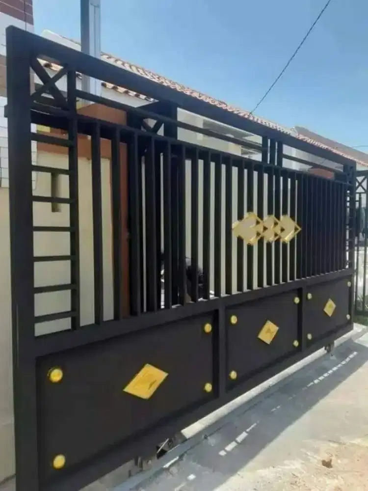 Bengkel las Lampung tralis kanopi pintu pagar gerbang tangga