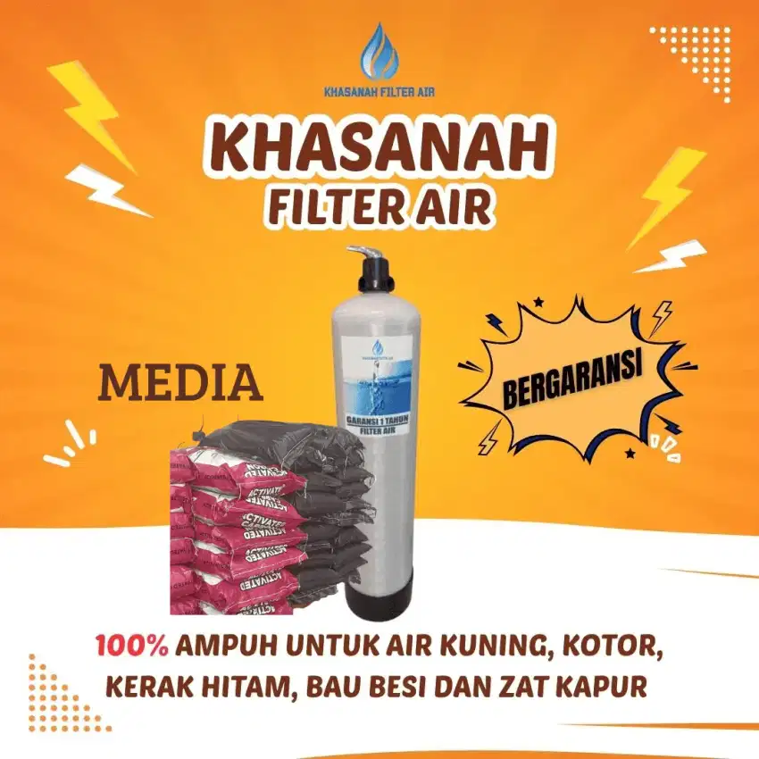 JUAL MEDIA DAN FILTER TABUNG AIR BAU, KUNING BERKERAK