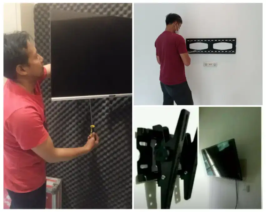 Braket +pasang atau pasang saja jika sudah ada bracket breket led tv