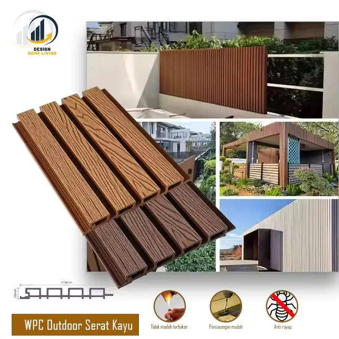 WPC CLADDING OUTDOOR DINDING RUMAH / WALLPANEL PAGAR OUTDOOR