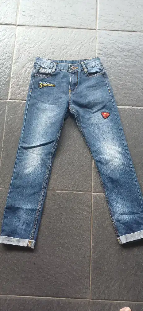 Celana Jeans anak Superman size 10 tahun Marvel asli