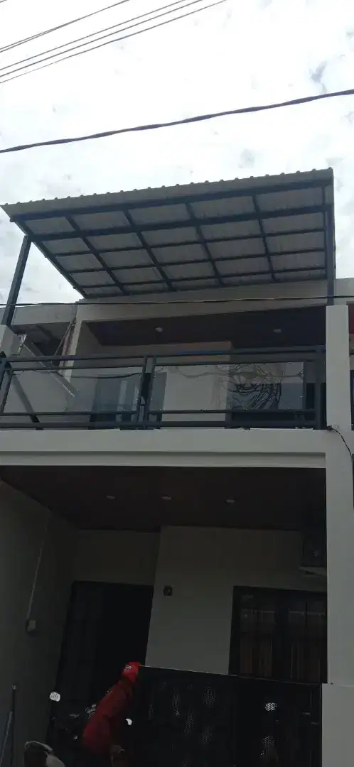 Kanopi galvalum atap spandek Terpasang