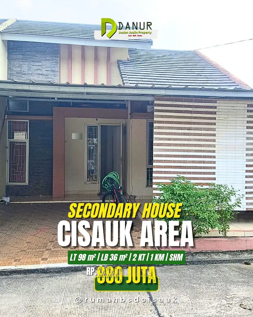 Jual BU Rumah Hook Serpong Garden Cisauk