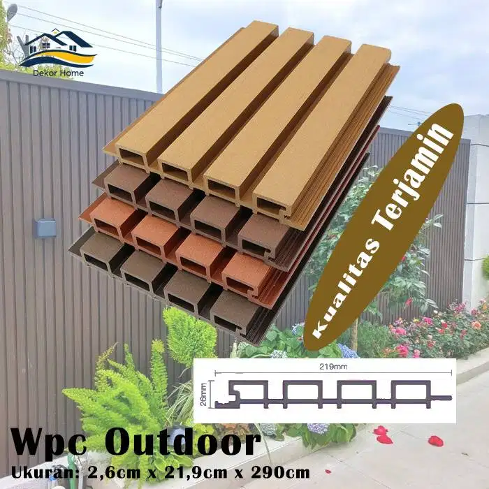 WPC dinding Outdoor wallpanel dinding ukuran 290cm