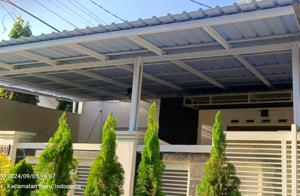 Kanopi Baja Ringan atap spandek Pasir