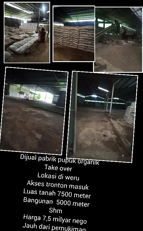 dijual gudang murah take over pupuk organij