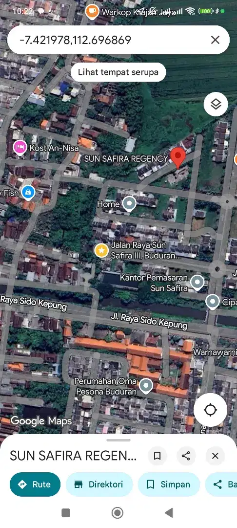 DiSewakan RUMAH SUN SAFIRA SIDOARJO