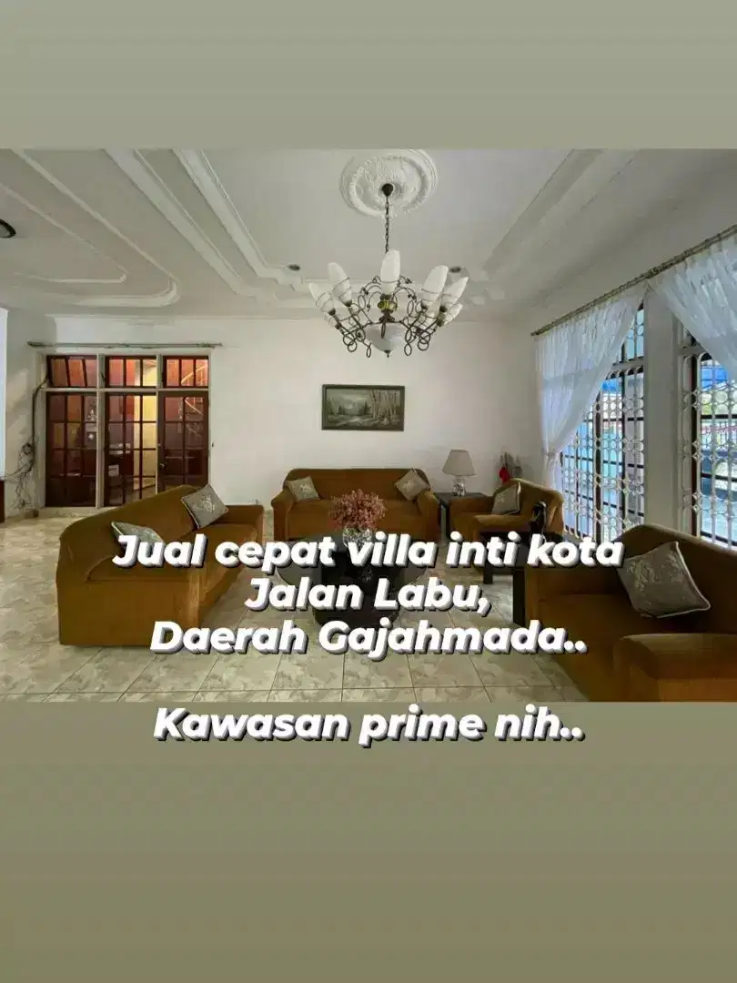 Jual villa lokasi inti kota, Gajahmada S Parman, harga murah