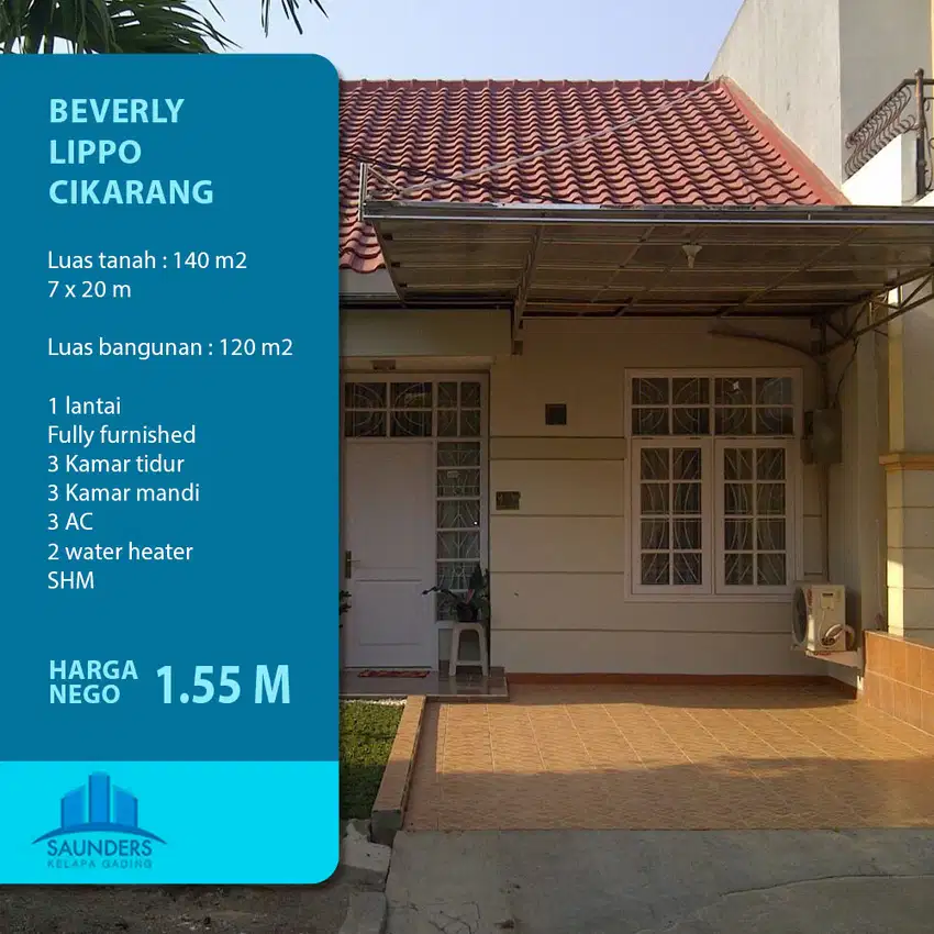 Rumah Beverly Lippo Cikarang SHM