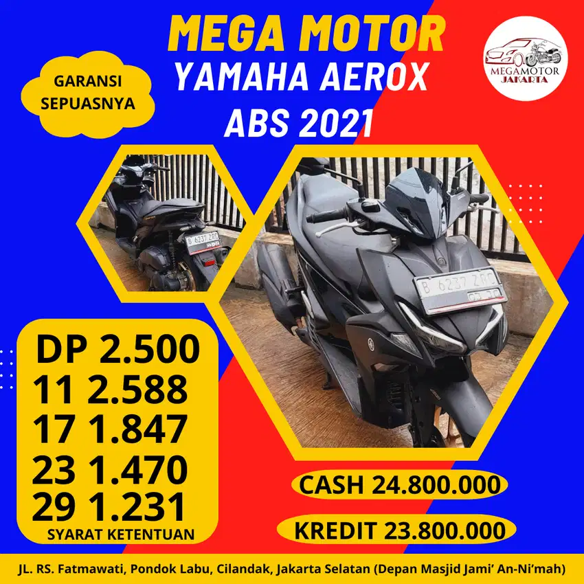 YAMAHA AEROX ABS 2021 CASH KREDIT JAMINAN GARANSI SEPUASNYA