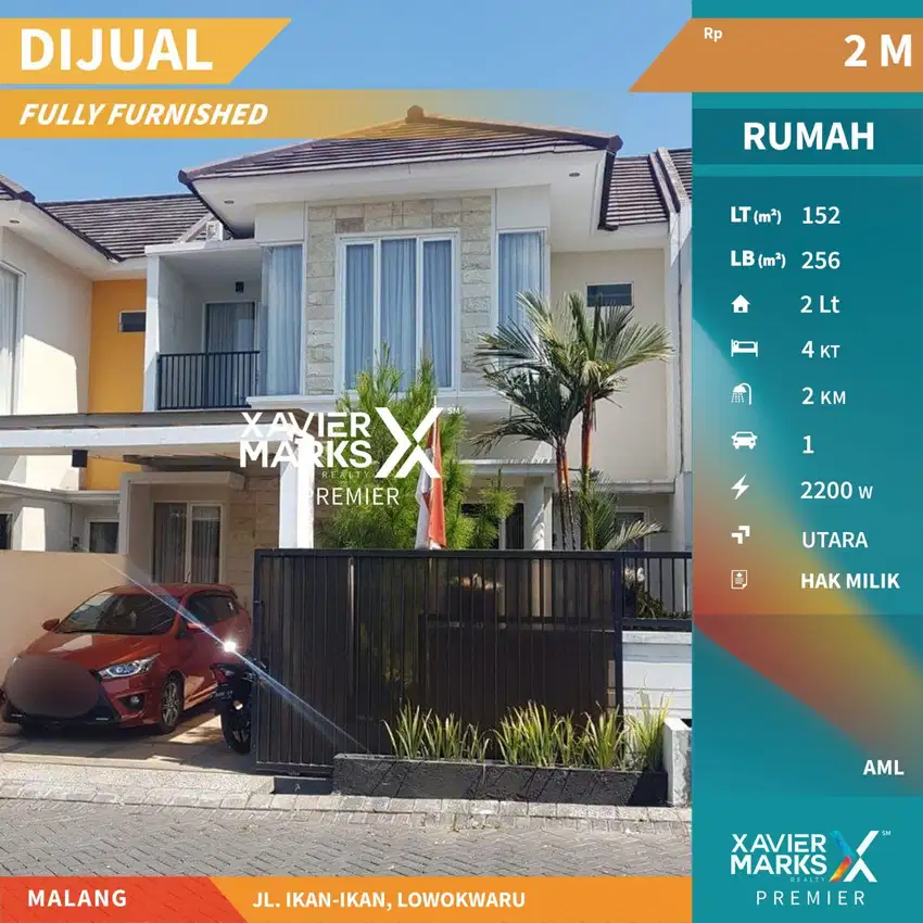 Dijual Rumah Jalan Ikan-ikan Malang, Full Furnish Dekat Kampus
