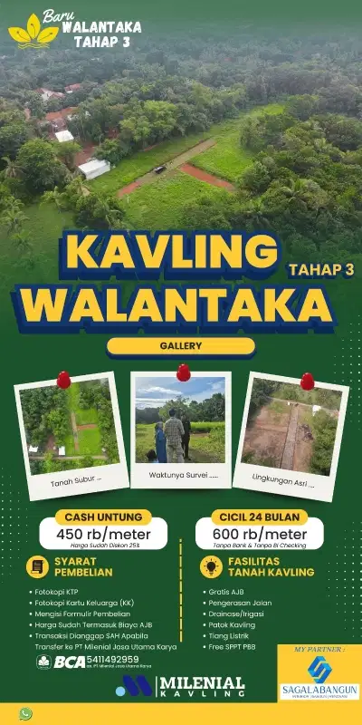 Tanah Kavling dekat stasiun walantaka