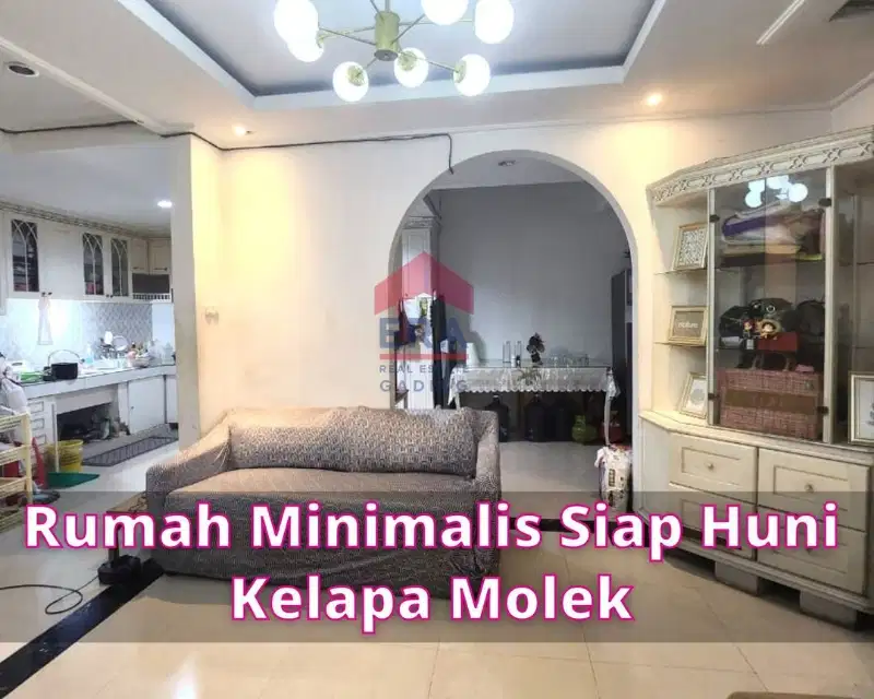 TURUN HARGA  Rumah Siap Huni Bagus Rapih di Kelapa Molek Row 2 mobil