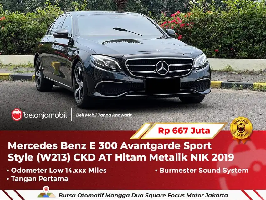 [ LOW MILES ] Mercedes Benz Mercy E 300 E300 (W213) AT Hitam 2019/2020
