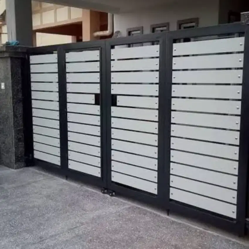 Pagar lipat model grc serat kayu