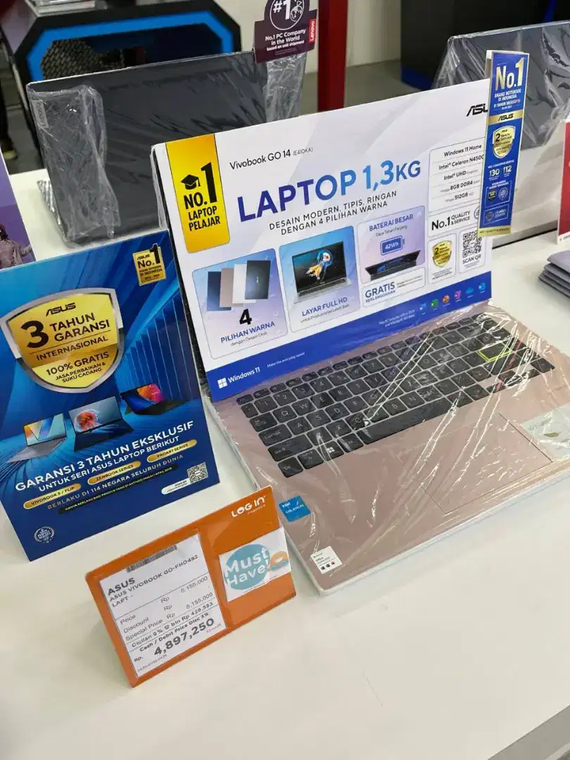 KREDIT ASUS VIVOBOOK GO-FHD482 BUNGA 0% PROSES CEPAT!!