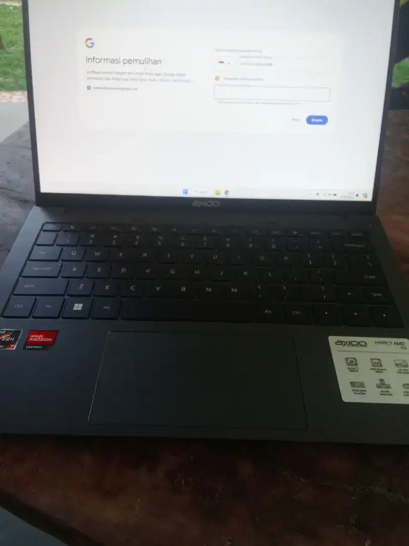 Axioo Hype 7 Amd X8 ryzen 7 16GB 512GB