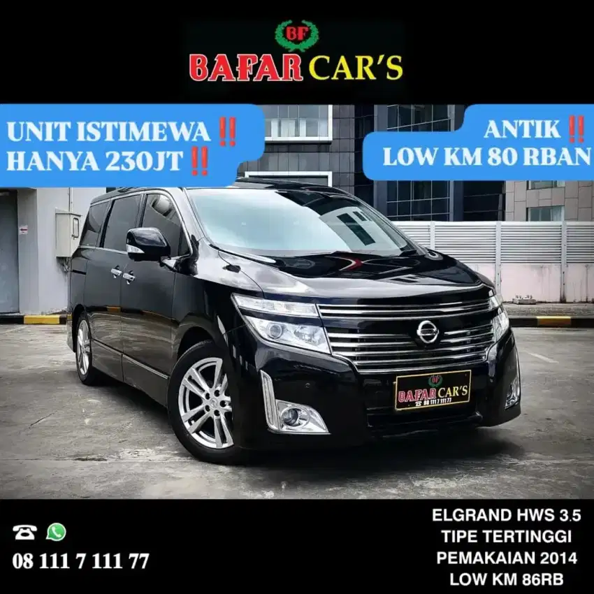 Nissan Elgrand 2014 Hws 3.5 Istimewa